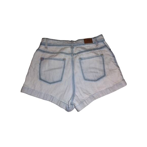 Urban Outfitters BDG Faded Denim, button closure high rise cuffed shorts size 27 - Picture 2 of 3